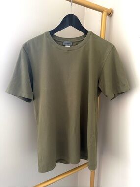 Hanro Men's Deep Green Cotton T-Shirt Tailored Fit Size Small